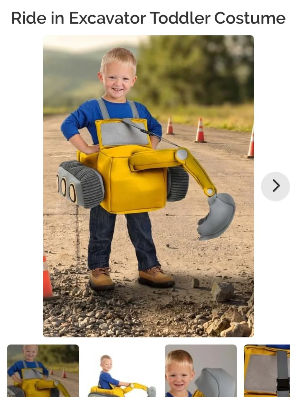 Kids Yellow Excavator Costume